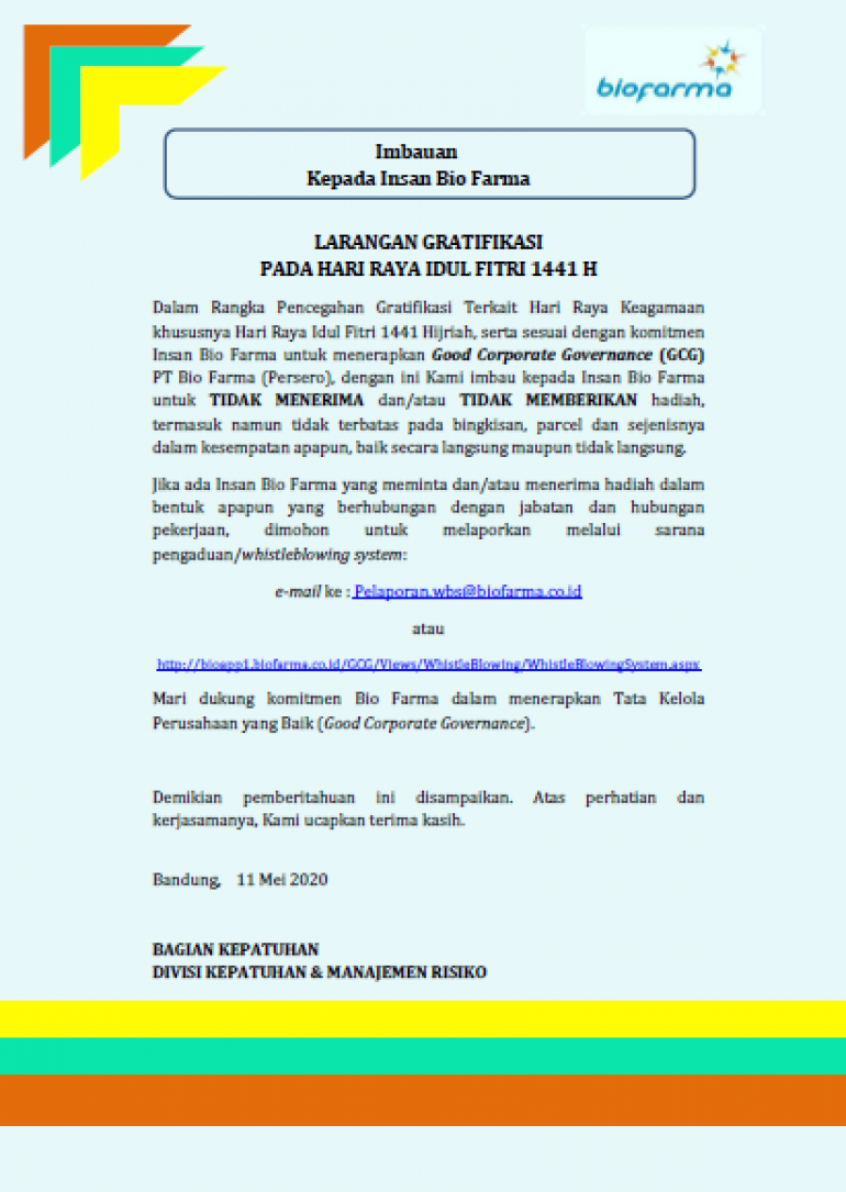 LARANGAN GRATIFIKASI DALAM RANGKA HARI RAYA IDUL FITRI 1441 HIJRIAH pdf 1