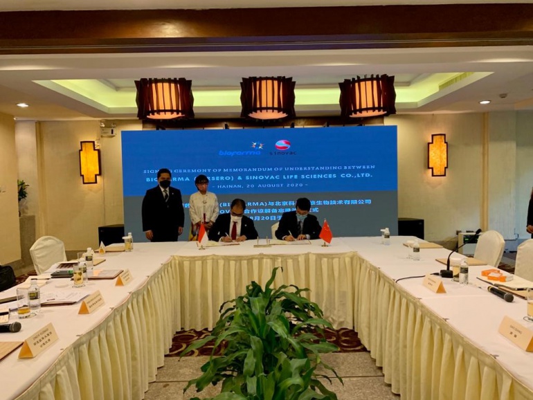 Penandatanganan Kerjasama Bio Farma dan Sinovac