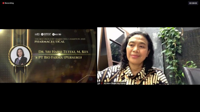 Awarding Dewi BUMN 2020 The Best Industry Marketing Champion Jawa Barat 2020 full